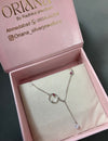 Circle with minimal pink stone necklace