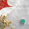 Sterling Mint Minimalistic Clover Necklace