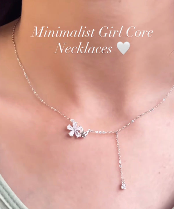 Flower with butterfly silver pendant