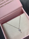 Dainty flowerwithleaf Silver necklace