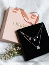 Double layer Solitaire necklace