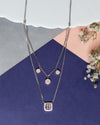 Double layer Solitaire necklace