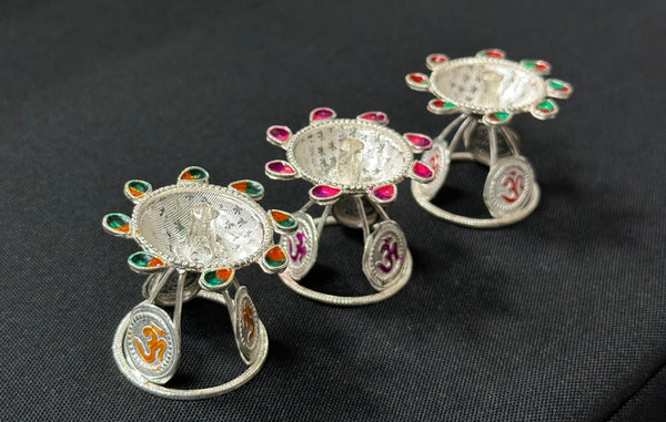 Silver Om Diya