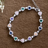 Heart Multicolour Solitare Bracelet