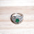 Green Emerald Solitaire Ring