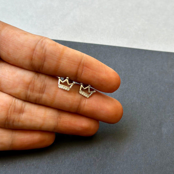 Crown Silver Earing