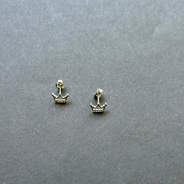 Crown Silver Earing