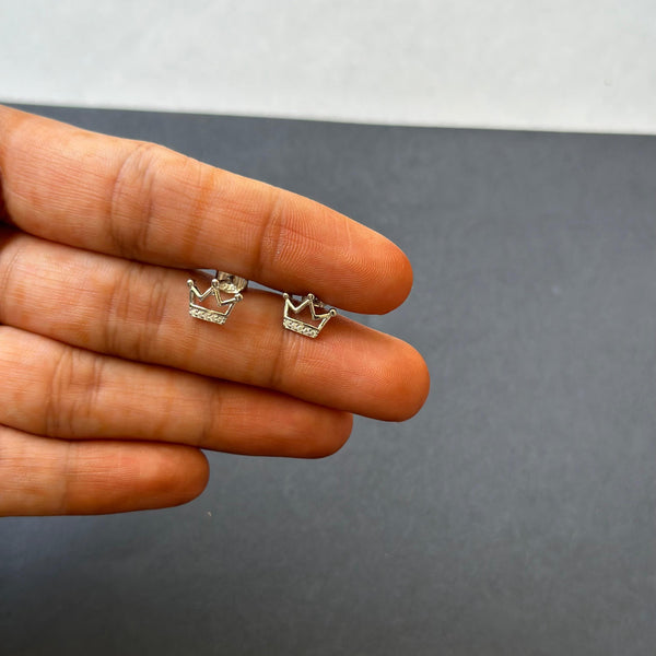 Crown Silver Earing