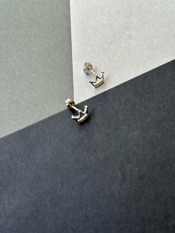 Crown Silver Earing