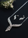 Diamond pure silver trendy necklace