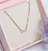 Infinity Rosegold plated minimal silver necklace