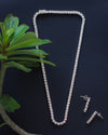 Solitaire silver necklace