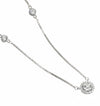 Solitaire pure silver necklace